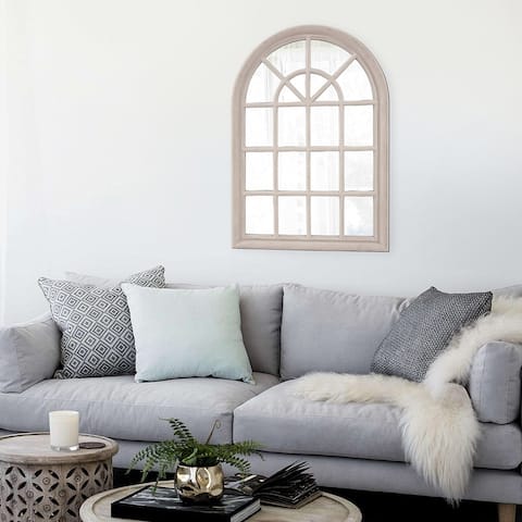 Windowpane Taupe Wall Mirror