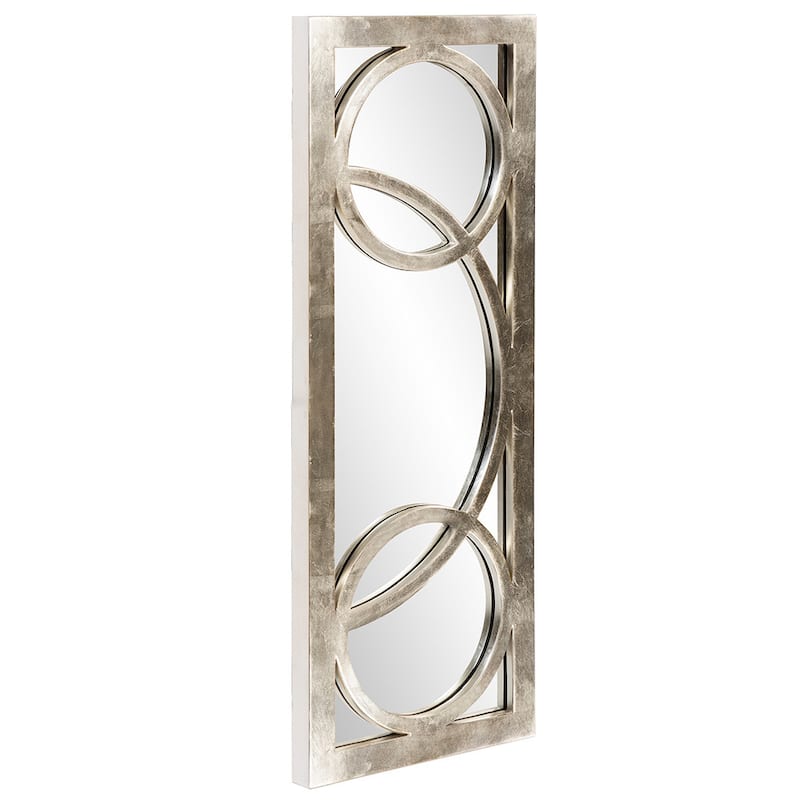 Allan Andrews Dynasty Silver Rectangular Decorative Accent Wall Mirror - NA