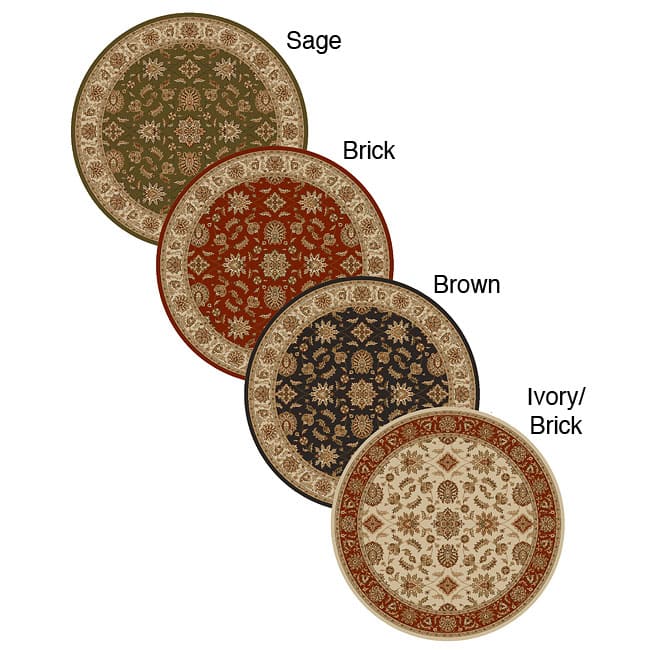 Admire Home Living Amalfi Traditional Floral Sarouk Pattern Area Rug