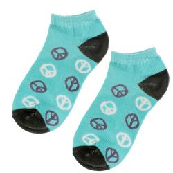 Julietta Women's Peace Sign Ankle Socks Socks