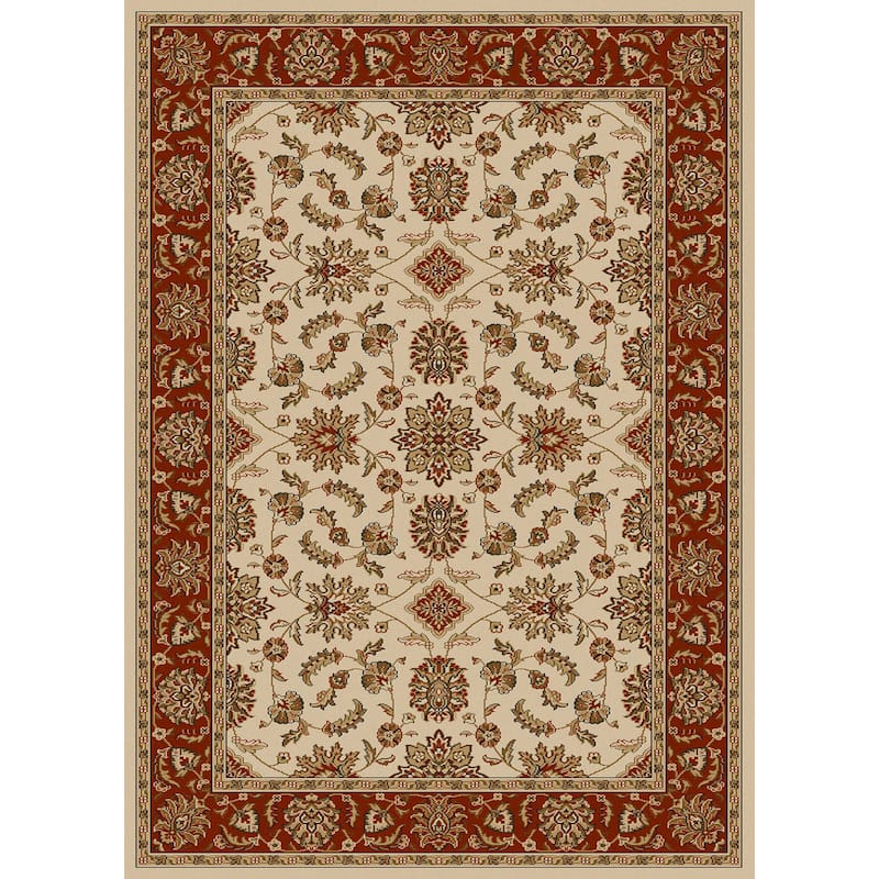 Admire Home Living Amalfi Traditional Floral Sarouk Pattern Area Rug