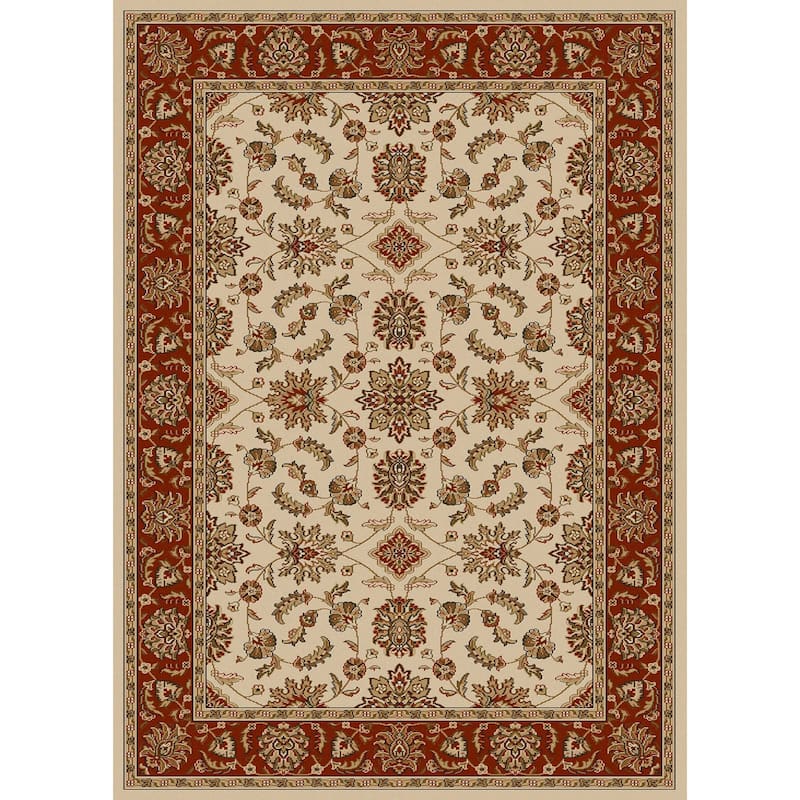 Admire Home Living Amalfi Traditional Floral Sarouk Pattern Area Rug