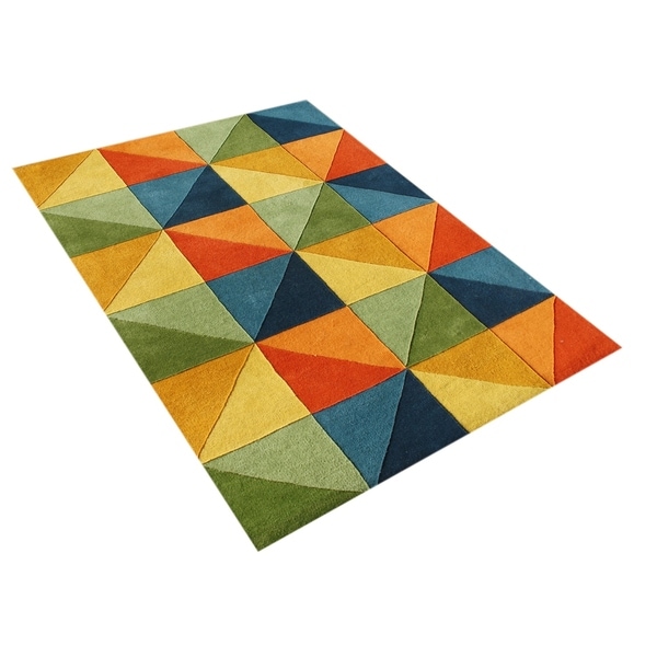 Alliyah Handmade Multi-Colored New Zealand Blend Wool Rug - 5' x 8'