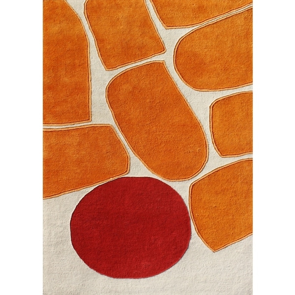 Alliyah Handmade Sand New Zealand Blend Wool Rug - 8' x 10'