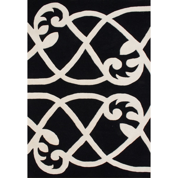 Handmade Alliyah Jet Black Wool Area Rug (8' x 10') Alliyah Rugs 7x9   10x14 Rugs