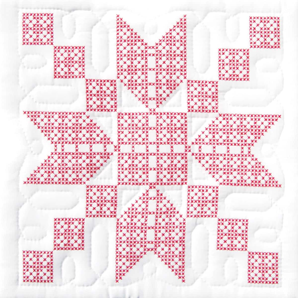 Stamped White Quilt Blocks 18x18 6/pkg stepping Stones