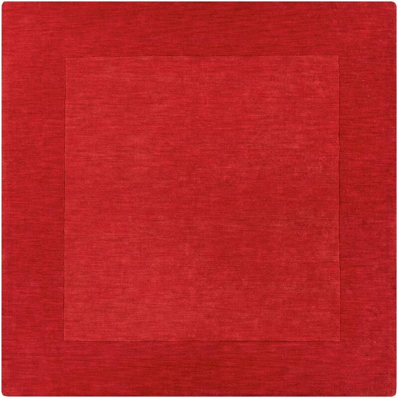 Hand Loomed Odessa Solid Bordered Tone-On-Tone Wool Area Rug