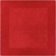 preview thumbnail 76 of 105, Hand Loomed Odessa Solid Bordered Tone-On-Tone Wool Area Rug 8' Square/Surplus - Red - Square