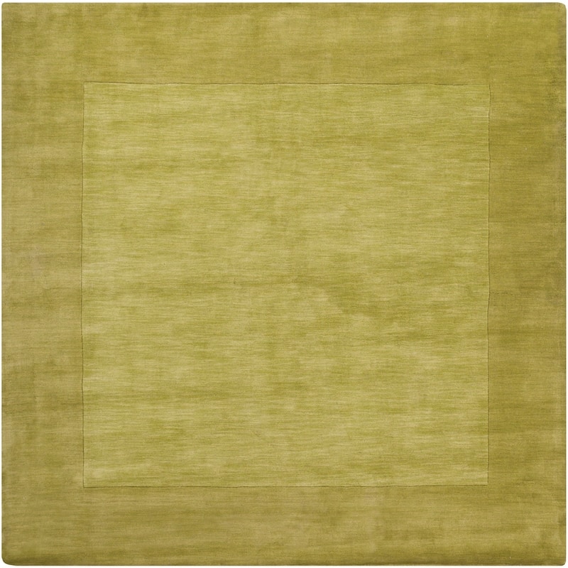 Hand Loomed Odessa Solid Bordered Tone-On-Tone Wool Area Rug