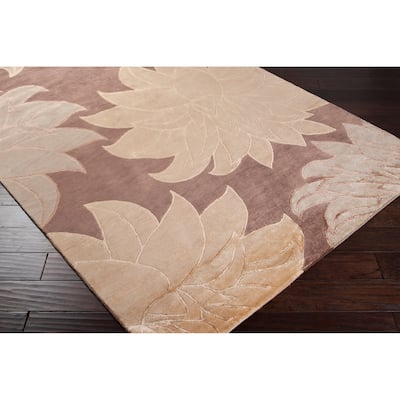 Hand-knotted Multicolored La Crosse Semi-Worsted New Zealand Wool Area Rug - 2' x 3' - 2' x 3'