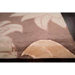 Hand-knotted Multicolored La Crosse Semi-Worsted New Zealand Wool Area Rug - 2' x 3' - 2' x 3'