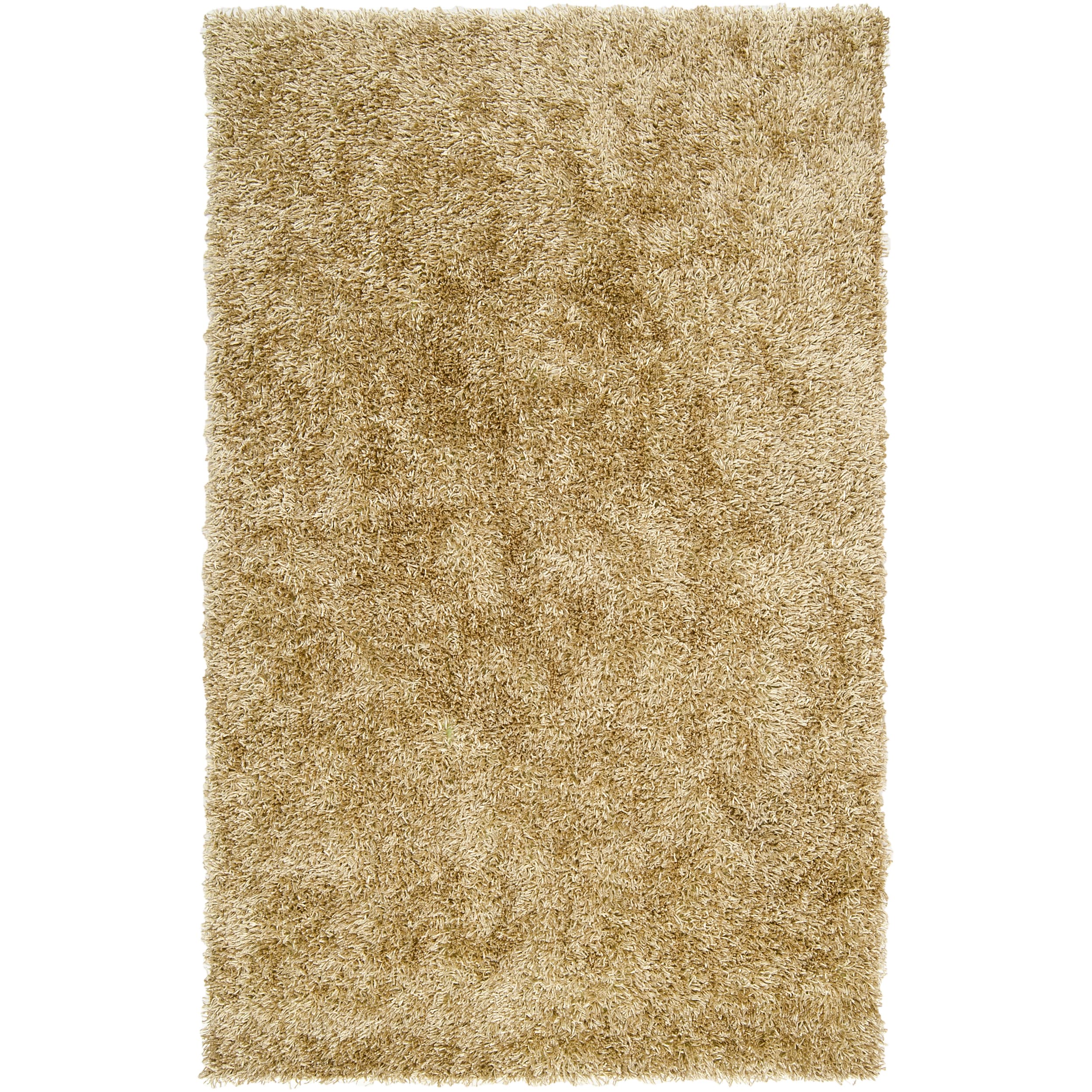 Casual Handwoven Green Nitro Soft Shag Rug (8 X 10)