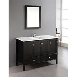 Wyndenhall Windham Black 2 Door 48 Inch Bath Vanity Set With Wyndenhall Windham Black 2 Door 48 Inch Bath Vanity Set With Bottom Drawer And