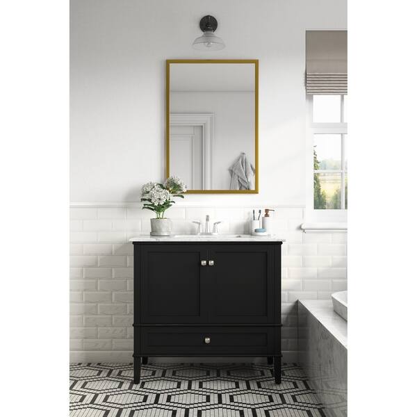Wyndenhall Windham 36 Inch Contemporary Bath Vanity In Black Wyndenhall Windham 36 Inch