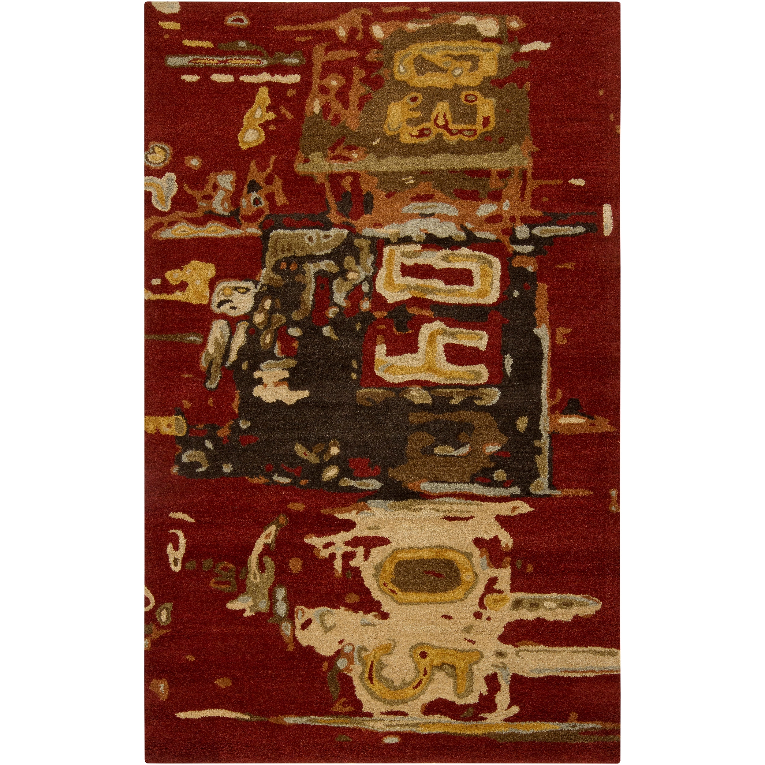 Hand tufted Rancick Abstract Pattern Casual Wool Rug (8 X 11)