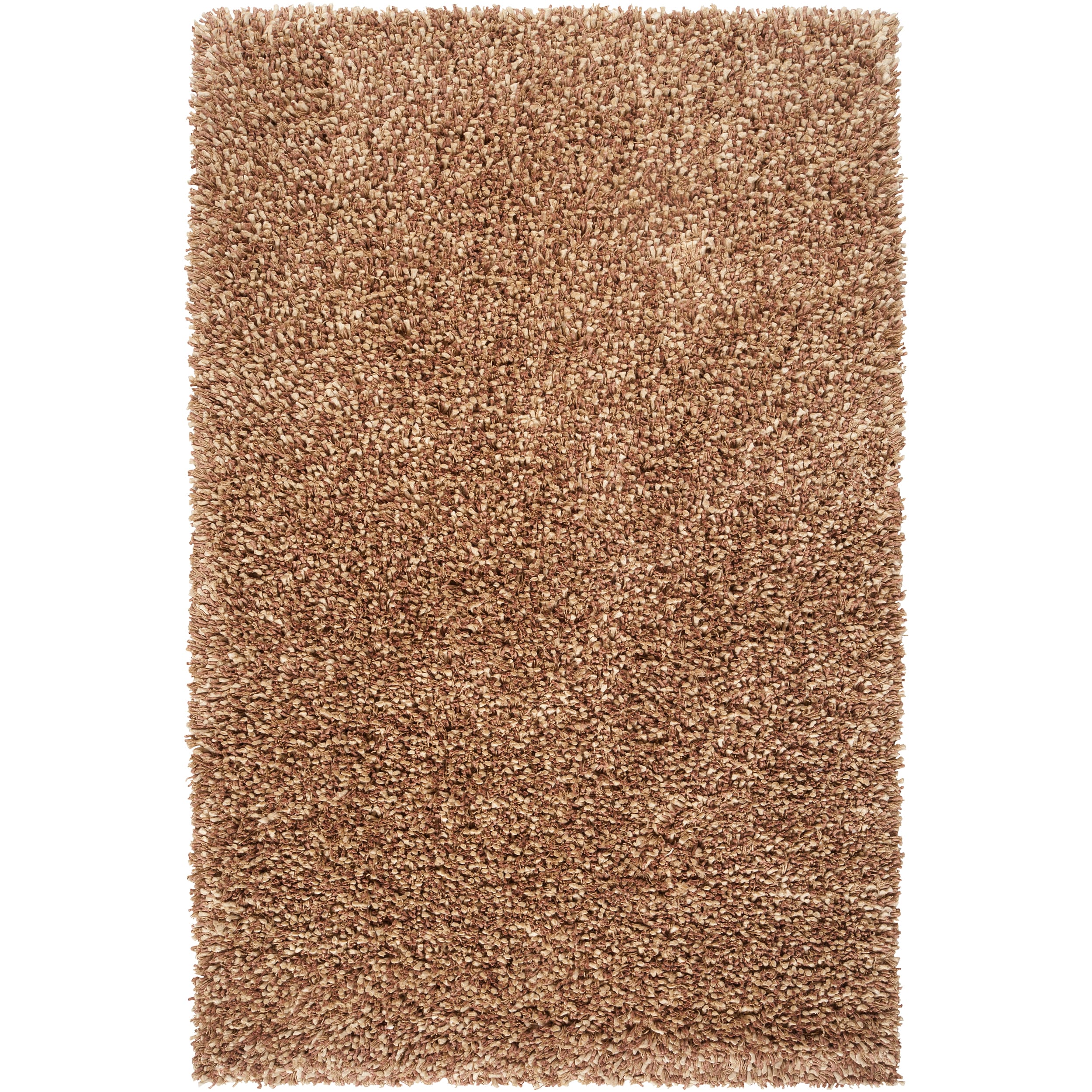 Hand woven Brown Savanna New Zealand Wool Shag Rug (8 X 10)