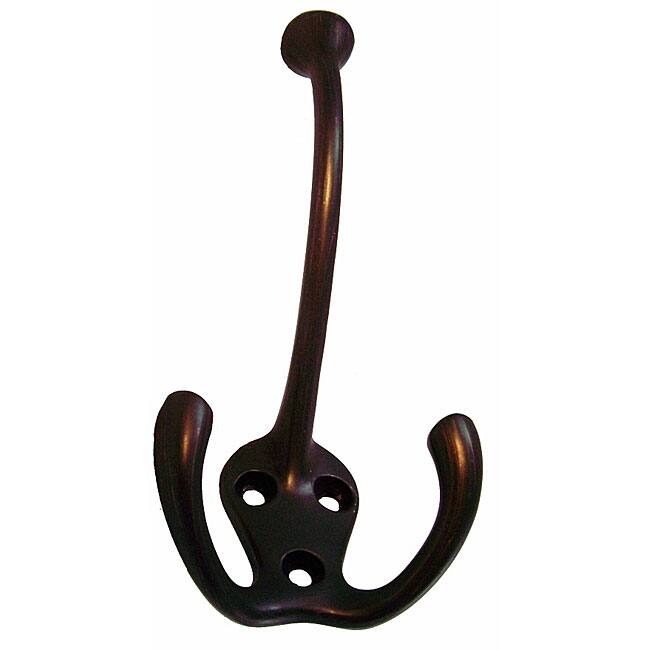 GlideRite Oil Rubbed Bronze Robe and Coat Tri-Hooks (Pack of 10)
