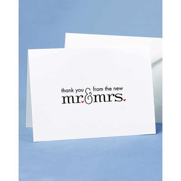 HBH Mr and Mrs Thank You Cards