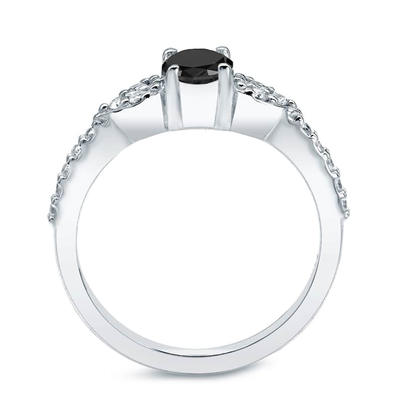 Auriya 14k Gold 2/3ctw Black Diamond Engagement Ring (G-H, I1-I2)