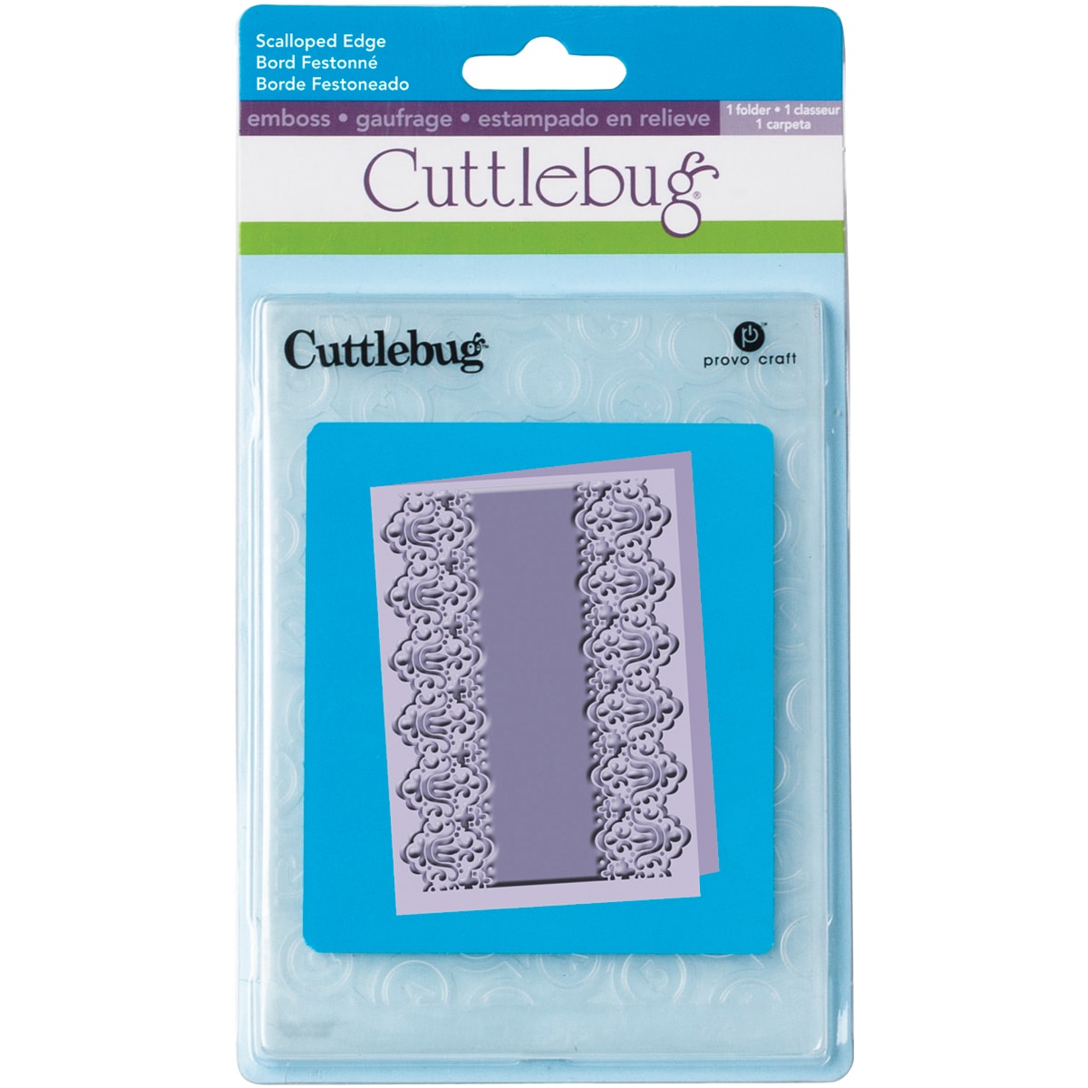 Cuttlebug 5x7 Embossing Folder scalloped Edge Lace