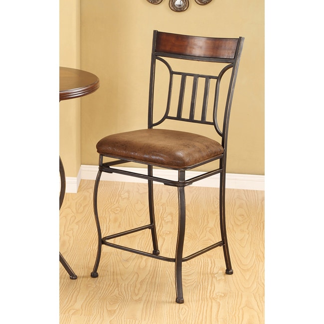 Tavio Saddle Brown Counter Height Chair (set Of 2)