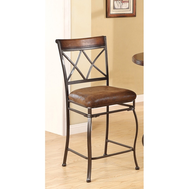 Tavio Saddle Brown Counter Height Chair (set Of 2)