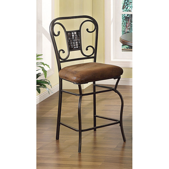 Tavio Saddle Brown Counter Height Chair (set Of 2)