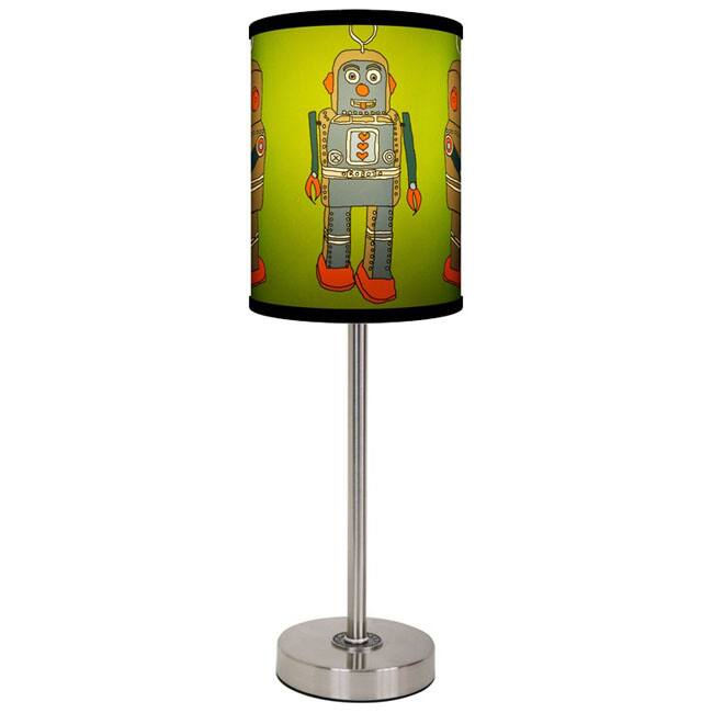 Lamp-In-A-Box New Robot Lamp with Brushed Nickel Base