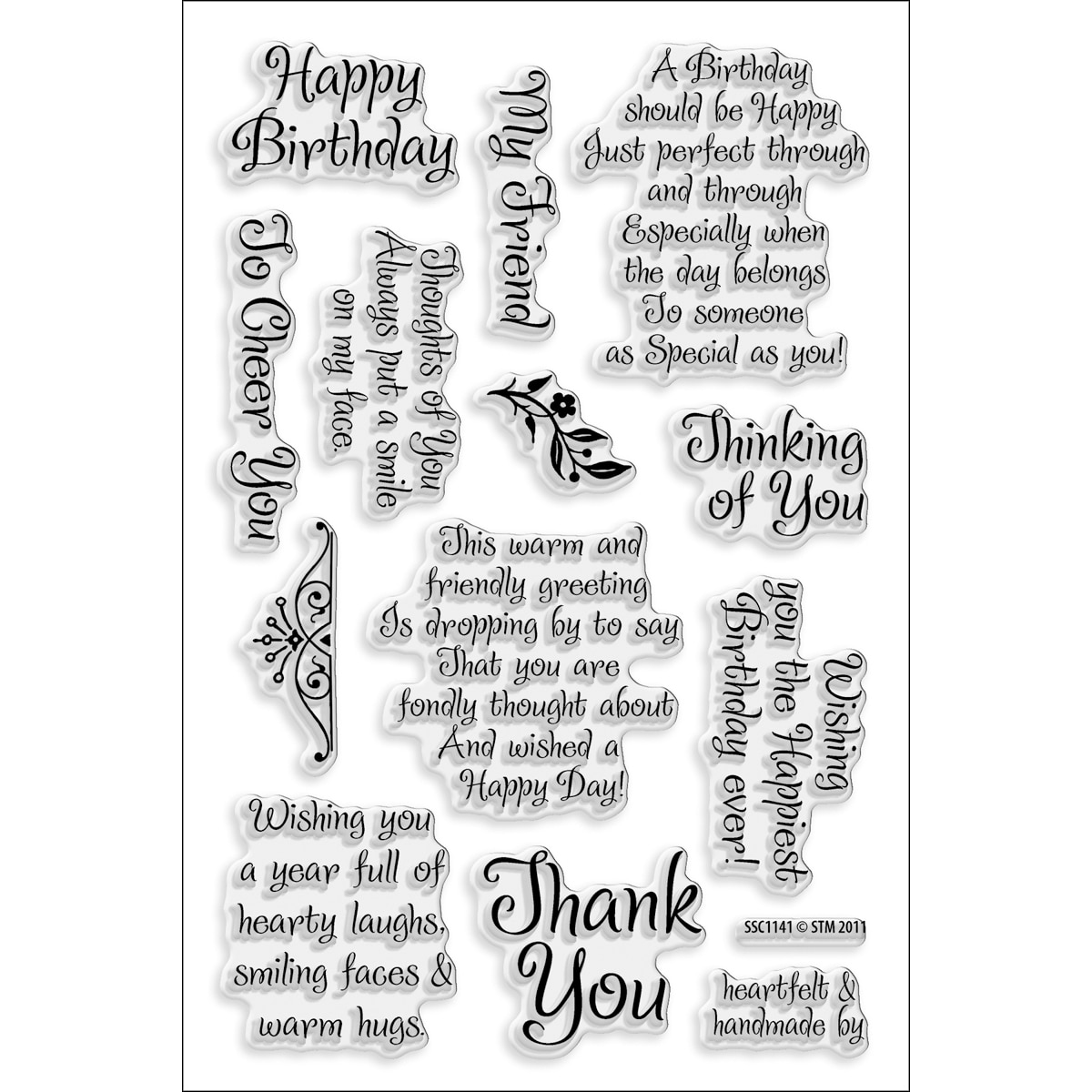 Stampendous Perfectly Clear Stamps 4x6 Sheet friendly Phrase