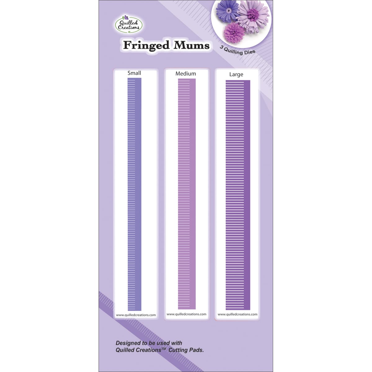 Quilled Creations Fringed Mums Quilling Dies (pack Of Three)