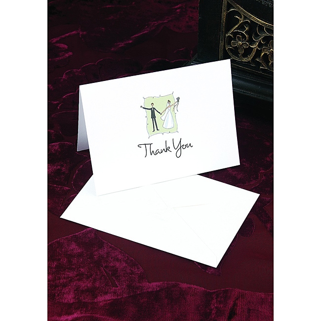 Hortense B. Hewitt Contemporary Couple Thank You Cards (set Of 50)