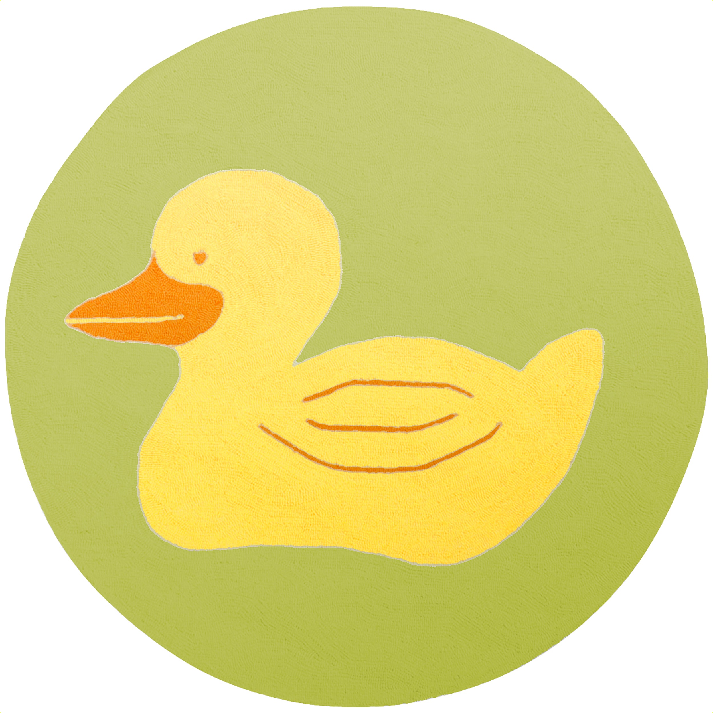 Hand hooked Green/multicolored Duck Portage Rug (8 Round)