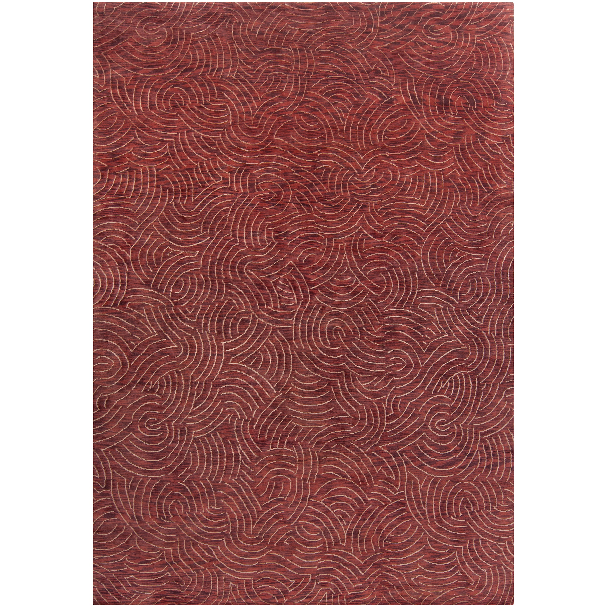 Julie Cohn Hand knotted Multicolored Vilas Contemporary Abstract design Wool Rug (5 X 8)