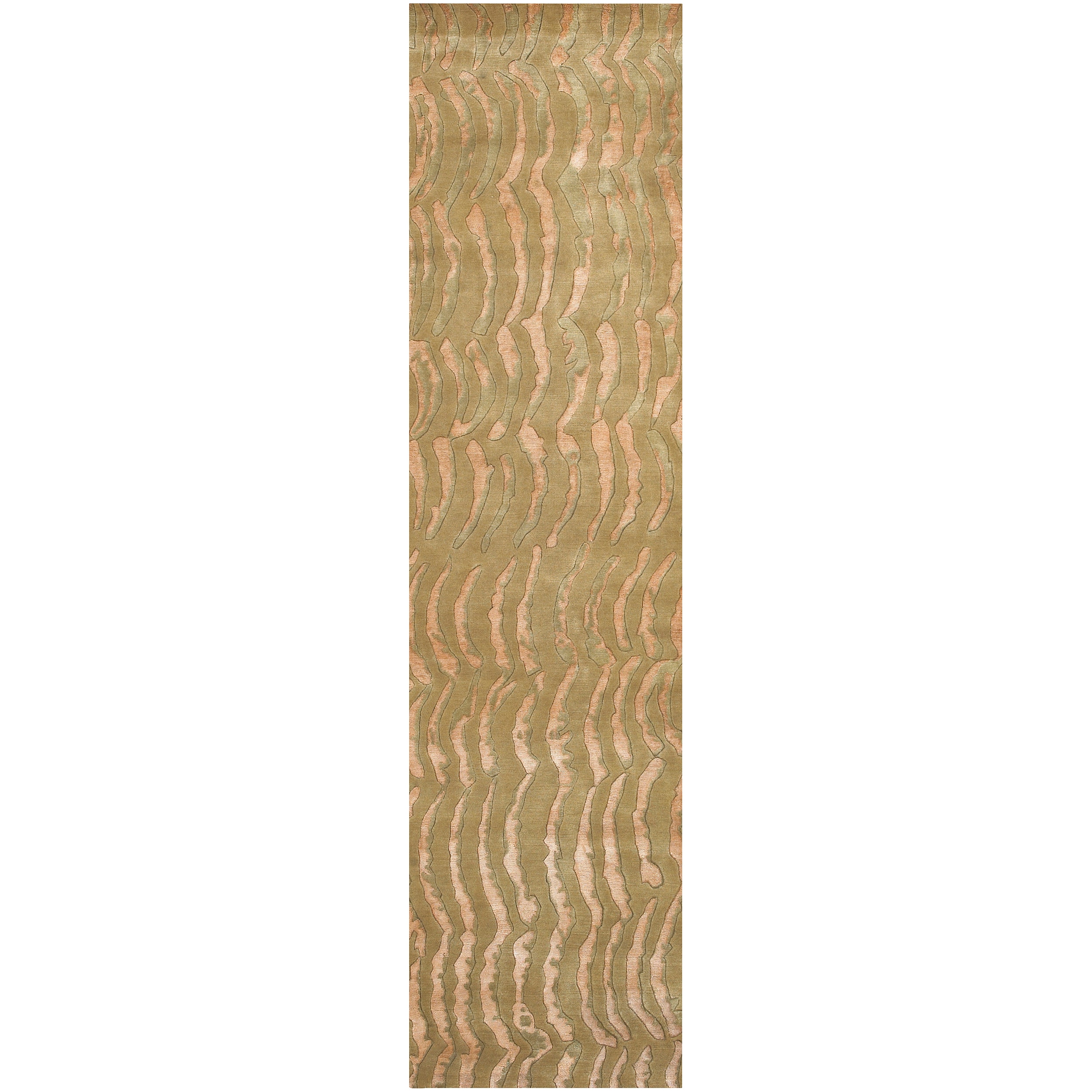 Julie Cohn Hand knotted Multicolored Vilas Abstract Design Semi worsted Wool Rug (2 6 X 10)