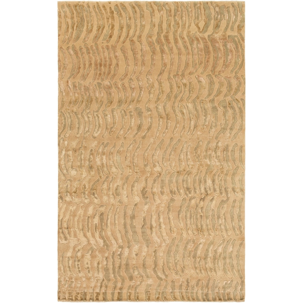 Hand-knotted Multicolored Vilas Abstract Design Wool Area Rug - 9' x 13'
