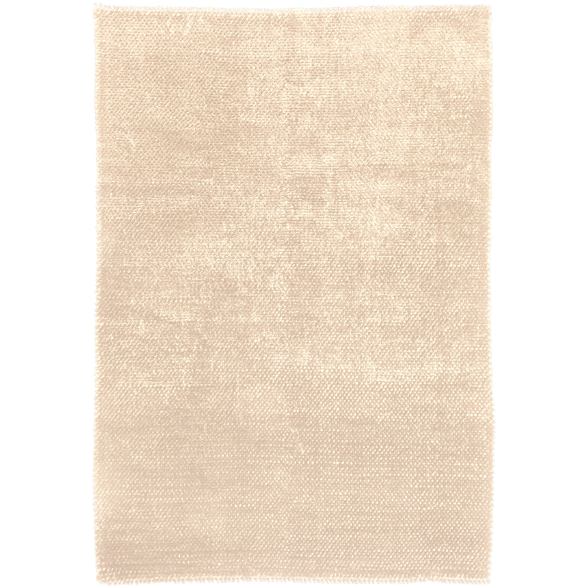 Hand woven White Bristol Wool Shag Rug (2 X 3)