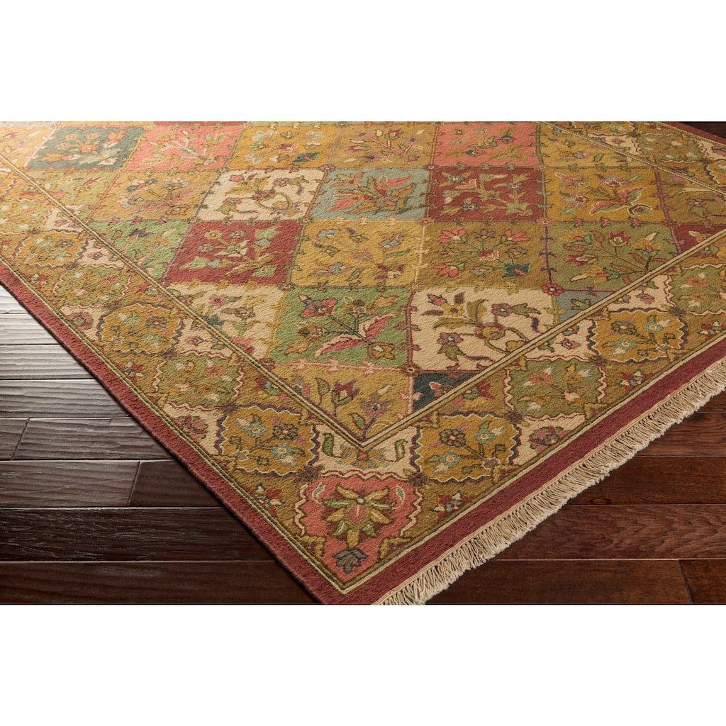 Hand-knotted Multicolored Bristol Semi-Worsted New Zealand Wool Area Rug - 4' x 10' Runner