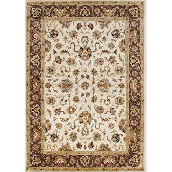 Alliyah Handmade Vanilla New Zealand Blend Wool Rug - 8' x 10'