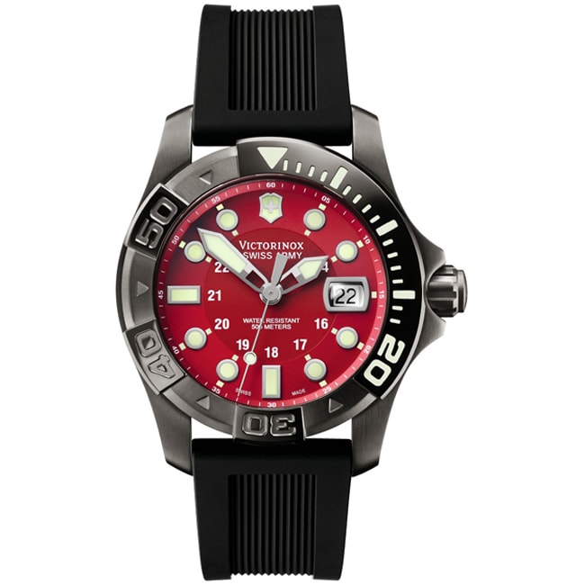 Victorinox Swiss Army Men's Dive Master 500 Red Dial Watch - Free ...