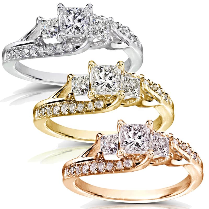 Annello by Kobelli 14k Gold 1ct TDW Diamond Engagement Ring