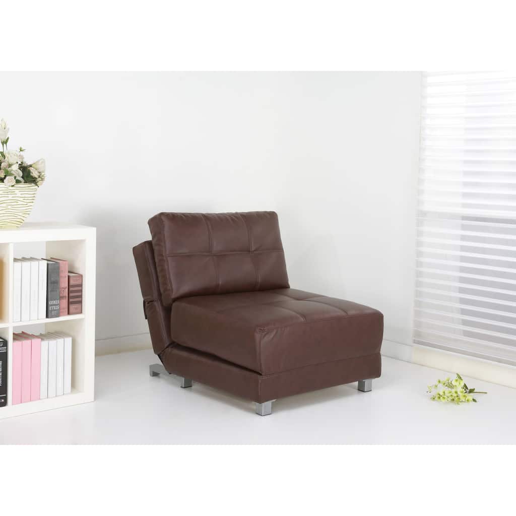 New York Almond Convertible Chair Bed