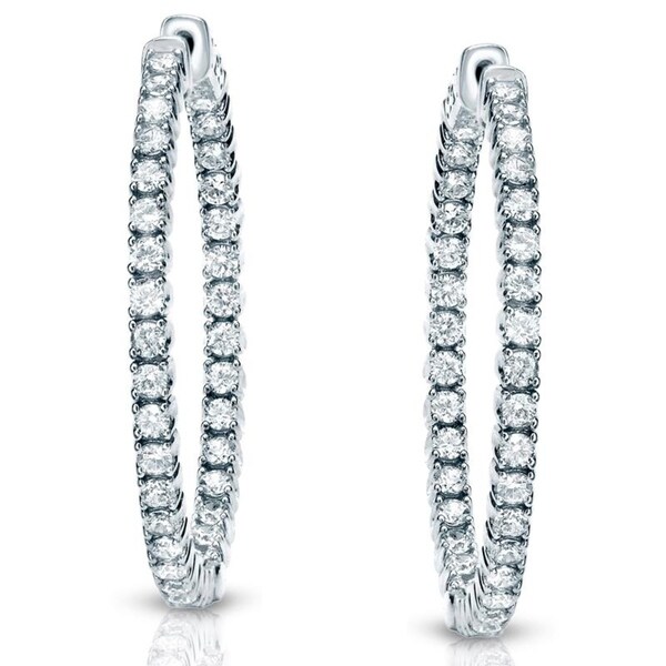 diamond hoop earrings 2 inches