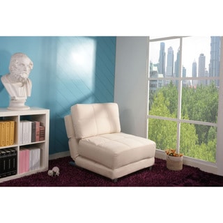 Shop New York Ivory Convertible Chair Bed - Overstock ...