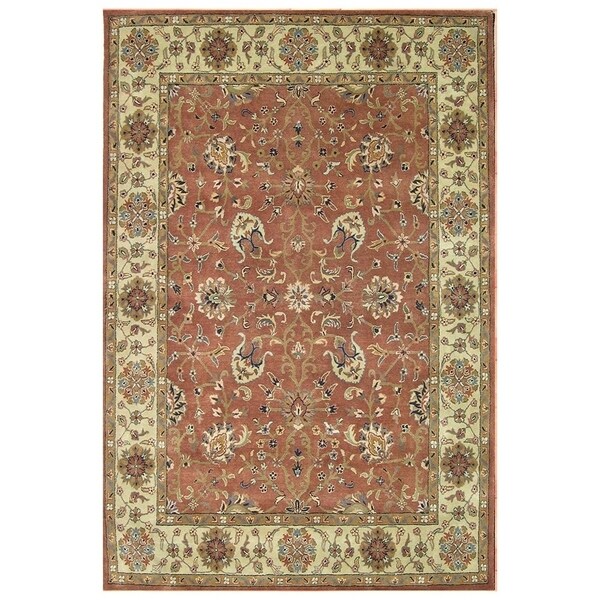 Alliyah Hand-Made Rust New Zealand Blend Persian Wool Rug (9' x 12') - 9' x 12'
