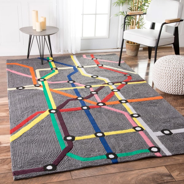 Shop nuLOOM Handmade Kids' Subway Map Wool Rug (5' x 7') Free