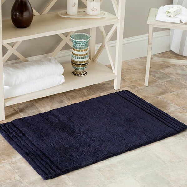 Safavieh Spa 2400 Gram Plush Navy 27 x 45 Bath Rug (Set of 2) 27' x