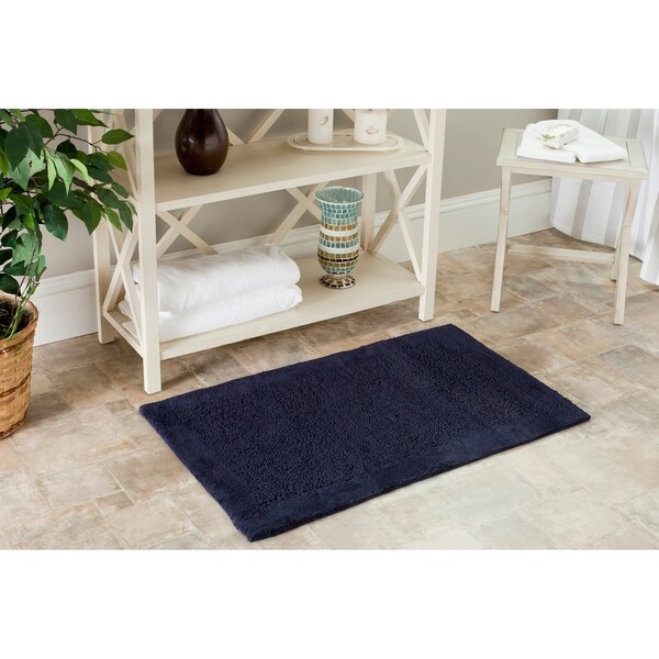Safavieh Spa 2400 Gram Serenity Navy 21 x 34 Bath Rug (Set of 2) - 21 x 34