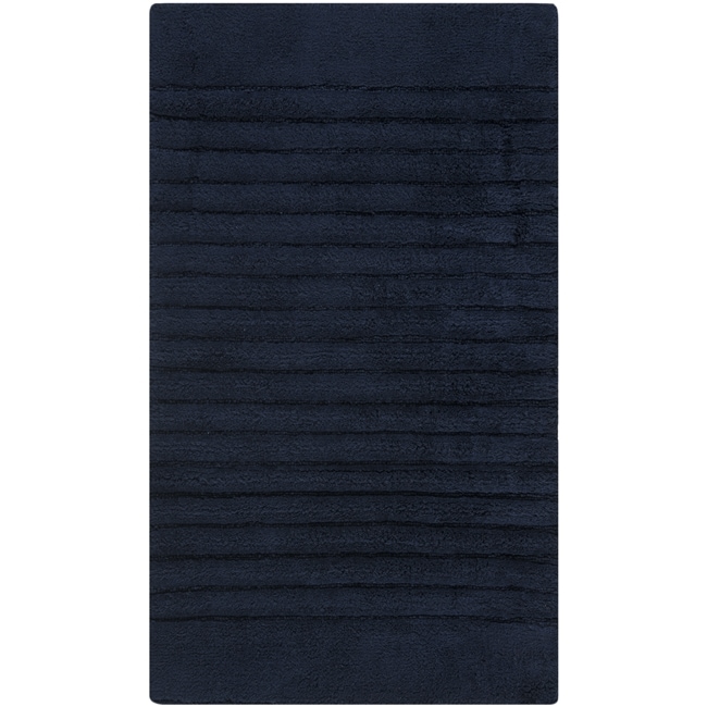 Shop Safavieh Spa 2400 Gram Stripes Navy 27 X 45 Bath Rug Set Of