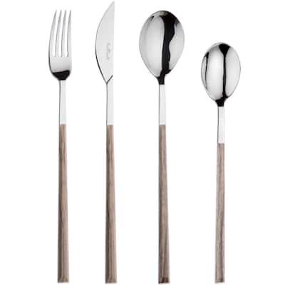 Red Vanilla Queen Sushi 24 Piece Birch Resin Flatware Set