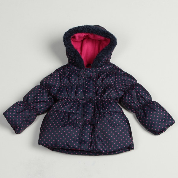 girls navy puffer coat